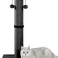 Kilodor 34Inch Tall Cat Scratching Post,4.3Inch Diameter Large Sisal Cat Scratch Post with Ball, Sturdy and Durable Cat Scratcher for Indoor Cats Adults Black