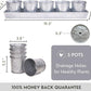 SCANDINORDICA Galvanized Metal Herb Planter, 5 Pots with Drainage Holes, Indoor Outdoor Use, Farmhouse Decor, 19.5x3.9x3.5 inches