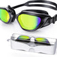 Swim Goggles, Unisex Adult Swimming Goggles Anti Fog Anti UV No Leakage Wide View for Men Women Youth