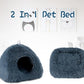 YUEPET Guinea Pig Bed Plush Calming Hideout, Warm Rabbit Hide for Hamsters Hedgehogs Ferrets Dwarf Rabbits and Other Small Animals(Dark Grey)