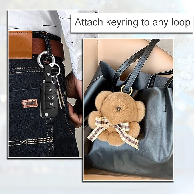10Pack 1 Inch Metal Spring O Rings Clip Keychain, Round Carabiner Clips Keyrings Snap Hook Buckle, Purse Shoulder Bag Chain Rings Clip Replacement Paracord Keychain Lanyard Leather DIY Crafts (Silver)