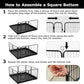 PJYuCien Rectangle Dog Playpen Bottom Pad - Fits 8 Panels 24" Width Metal Dog Pen -48"x48" Size 600D Oxford Cloth Waterproof Playpen Bottom Pad (Note:No Playpen)