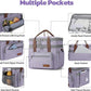 Maelstrom Lunch Bag Women,23L Insulated Lunch Box For Men Women,Expandable Double Deck Cooler Bag With Side Tissue Pocket,Lavender
