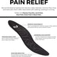 Ultra-Thin Plantar Fasciitis Insoles Designed for Comfort & Maximum Pain Relief, Ideal for Dress Shoes & Boots | Black (Women's 6.5-7)