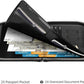 Genuine Leather Passport Wallet for Travel, RFID Blocking Cover with Zipper Closure and 3 Passport Pockets (Black)