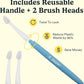 Jasper Microbrush Cat Toothbrush, Soft-Bristled Toothbrush Kit for Felines & Small Dogs, Premium Non-Slip Handle with 2 Replaceable Tooth Brush Heads, Use with Cat Toothpaste