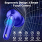 Wireless Earbuds Bluetooth 5.4 Headphones Noise Cancelling, 40H Playtime Bluetooth Ear Bud with Dynamic Drivers Stereo, Sports Earphones Wireless with LED Power Display for Laptop Pad Phones