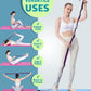 HiRui Stretching Strap Yoga Strap with Door Anchor, 14-Loops Non-Elastic Stretch Straps for Physical Therapy, Pilates, Dance, Gymnastics | Stretch Band with Workout Guide for Women & Men
