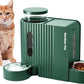 Gardner Pet Automatic Gravity Cat Food Feeder and Water Dispenser Stainless Steel Two-in-One Set Large Capacity Dispenser for Pets Dogs, Puppies, Kittens