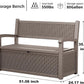 80 Gallon Storage Bench Deck Box, Waterproof and Lockable Outdoor Storage Furniture for Patio, Garden, and Porch – Perfect for Storing Garden Tools and Cushions (Gray)