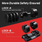 52LBS Single/Pair Adjustable Dumbbells Set Premium Rubber Coated Dumbbell Set with Secure Locking Mechanism for Safe & Customizable Strength Training