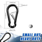 KINLINK 2 Pack Black Carabiner Clip, 5.5 inch Heavy Duty Spring Snap Hook, Large Caribeener Clips for Camping, Swing Set, Hammock, Hiking, Travel, Weight Lifting Machine, Home Gym Equipment