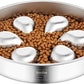 Slow Feeder Dog Bowls Large Breed 3Cups, Food Grade 304 Stainless Steel Dog Bowls with Non-Slip Base, Maze Pet Dish to Slow Down Eating, Metal Slow Feeder Dog Bowl