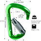 SEPEAK UIAA 30kN Climbing Carabiner Clips, Professional Heavy Duty Twist Locking Carabiners for Climbing,Mountaineering, Rappelling, Camping, Hiking, Swings, Large D Ring Hooks