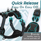 Eagloo Small Dog Harness No Pull, Service Vest with Reflective Strips and Control Handle, Adjustable and Comfortable for Walking, No Choke Pet Harness with 2 Metal Rings, Dark Green, XS