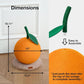 VETRESKA Orange Cat Scratching Post, Cute Cat Scratcher with Sisal Rope, Vertical Cat Scratch Post for Indoor Cat and Kitten, Cat Scratching Ball
