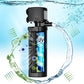 TARARIUM Aquarium Filter U-V for 20-75 Gallon, 200GPH Fish Tank Filter w/ 5W U-V Light Green Clean Machine Submersible Powerful Pump Internal Filter for Turtle Tank Saltwater Freshwater Crystal Clear