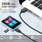 32GB MP3 Player with Bluetooth, 1.8 inch Screen, with FM Radio, Recorder, Portable Sport HiFi Music Player Up to 512GB, Blue
