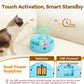 Potaroma Cat Toys 3-in-1 Automatic Interactive Kitten Toy, Fluttering Butterfly, Random Moving Ambush Feather, Track Balls, Dual Power Supplies, USB Powered, Indoor Exercise Cat Kicker (Blue)