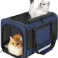 Dog Carrier Soft/Cat Crates Large Cat 20 to 25 pounds/Softsided Pet Car Travel Carry Bag 15 Pound Puppy/Top Open Transport Kennel Navy