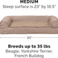 FurHaven Orthopedic Foam Sofa Dog Bed with Washable & Removable Cover - Plush/Suede - Almondine, Dogs Up to 35 lbs - Medium