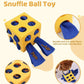 Interactive Puzzle Dog Toy Encourage Natural Foraging Skill, Durable Dog Enrichment Toy Snuffle Cube Cloth Strip with Hide & Seek Food, Slow Feeder for Mind Stimulate & Stress Relief (Yellow)