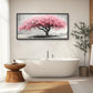 Extra Large Framed Pink Tree Wall Art,Abstract Tree of Life Wall Decor,Pink and Grey Pictures for Living Room,Canvas Print Painting Modern Artwork Bedroom Office Bathroom Home Decor 60L x30W
