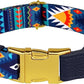 AirTag Dog Collar for Small Medium Large Breed - Adjustable Cute Pattern Dog Collar with Airtag Holder - Soft Leather Tracker GPS Apple Air Tag Pet Collars (Small, 12"-15" Neck Fit, Navajo)