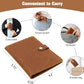 Jack&Chris Genuine Leather Passport Holder For Travel, RFID Blocking Handmade Passport Holder with Card Case Organized & Safe, Quality Travel Essentials for Women and Men for Gifting, Light Brown