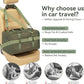 Petsfit 19x12x12 Pet Carrier for Large Cats (up to 20 lbs), Soft-Sided Small Dog Travel Carrier, Upgraded with Patented Buckle and Soft Padding, Ideal for Car Road Trips Green
