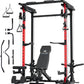 MAJOR FITNESS Drone3 Power Rack, Multi-Function Home Gym Squat Rack with Pull-Up Bar, Cable Crossover & J-Hooks, Heavy-Duty Steel Frame for Maximum Stability & Strength Training
