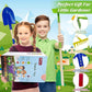 Kids Gardening Tools Outdoor Toys Set Backyard Play with Wheelbarrow Educational STEM Learning Pretend Toys Outdoor Indoor for Toddlers Kids Boys Girls (Red Wheelbarrow Set)
