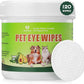 Pet Eye Wipes,Nature Eye Cleaning Wipes for Dogs&Cats Gentle Eye Cleaner Pads for Tear Stain Remover Eye Debris,Discharge,Mucus Secretions,Non-Irritation,Plant Based-120Ct
