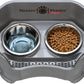Neater Pet Brands Neater Feeder Deluxe Mess Proof Dog Bowls Elevated for Medium Dogs 19-40 lbs, Made in USA, No Spill Raised Dog Food Bowl Stand Feeding Station, Food and Water Bowl Set, Grey