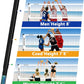 Outdoor Heavy Duty Volleyball Net Set, Anti-Sag Design, Adjustable Aluminum Poles, Portable Volleyball Net for Backyard,Grass and Beach