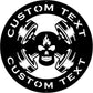Custom Metal Skull Barbell Gym Name Sign, Dead Lift Den Workout Room Wall Art, Personalized Home Gym Sign, Custom Gym Decor, Workout Garage