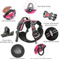 Timos Dog Harness, 3 Snap Buckles No-Pull Soft Padded Dog Vest with 2 Metal Leash Clips, Adjustable Reflective No Choke Pet Harness with Easy Control Handle for Extra Large Dogs,Rosy,L