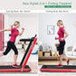 GYMAX Walking Pad, 2.25HP Dual Display Foldable Treadmill for Home with Remote/Smart App Control, Portable Compact Treadmill for Office Under Desk, Folding Running Machine for Small Spaces