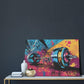 Gym Wall Art Weightlifting Fitness Canvas Wall Decor Barbell Sports Training Pictures Painting Banksy Street Graffiti Print Artwork Framed Decorations Gifts for Sports Lovers Gym Living Room Bedroom 16"x24"