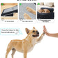 Dog Stairs for Small Dogs and Cats – 2-in-1 Dog Ramp for Bed and Couch, 16.5'' Foldable Wooden Pet Steps, Sturdy Multi-Use Split Ottoman Design, Dark Blue