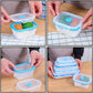 Collapsible Silicone Food Storage Containers, BPA Free, Microwave, Freezer and Dishwasher Safe, Lunch, Meal Prep, Travel, Space-Saving
