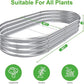 2pack 8×4×1ft Raised Garden Bed，Outdoor Galvanized Planter Boxes, Oval Large Metal Raised Garden Beds for Vegetables