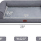 Hollypet Orthopedic Dog Bed for Medium Dogs, Supportive Foam Pet Couch with Removable Washable Cover and Non-Slip Bottom, Waterproof Lining Dog Sofa Bed, Gray, M (28 * 22.5 * 7.5)