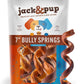 Jack&Pup Bully Springs for Dogs | 7" Spiral Bully Sticks for Dogs | Long Lasting, Stimulating, Odor Free Bully Sticks (8 Ct)