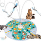 Interactive Cat Toys, 2025 Upgraded Automatic Cat Toy for Indoor Cat, Kitten Toys for Bored Indoor Adult Cats, Hide and Seek Cat Toy with Moving Feather, USB Rechargeable