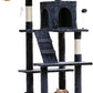 MWPO 70.1-Inch Large Cat Tree, Multi-Level Tall Cat Tower for Indoor Cats, Plush Cat Condo with Big Padded Perches, Sisal-Covered Scratching Posts, Hammock, Toys for Kittens & Cats - Smoky Grey
