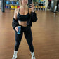 DIBAOLONG Womens High Waist Yoga Pants Cutout Ripped Tummy Control Workout Running Yoga Skinny Leggings