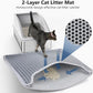 Stainless Steel Litter Box, Extra Large Litter Boxes for Big Cats, XL Metal Cat Litter Box with Lid, Anti-Urine Leakage, Non-Sticky, Include Cat Mat and Litter Scoop