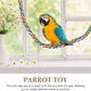 iplusmile Bird Rope Perches Toys for Parrots, Birdcage Spiral Swing Bungee Colorful Rope Toy for Parrots, Cockatiels, Parakeets, Budgie Cages Accessories (40inch)