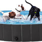 Yaheetech Black Folable Hard Plastic Large Dog Pet Bath Swimming Pool Bathing Tub for Dogs Cats Pets, Pet Repair Patches Included, XXL